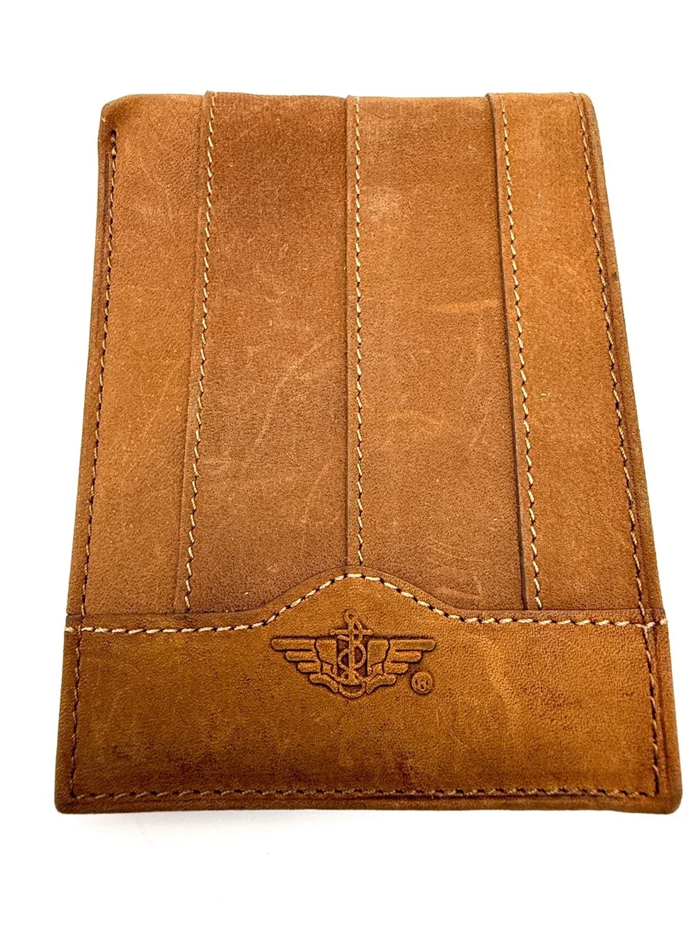 NEW Dockers Mens Tan Suede Leather Bifold Wallet
